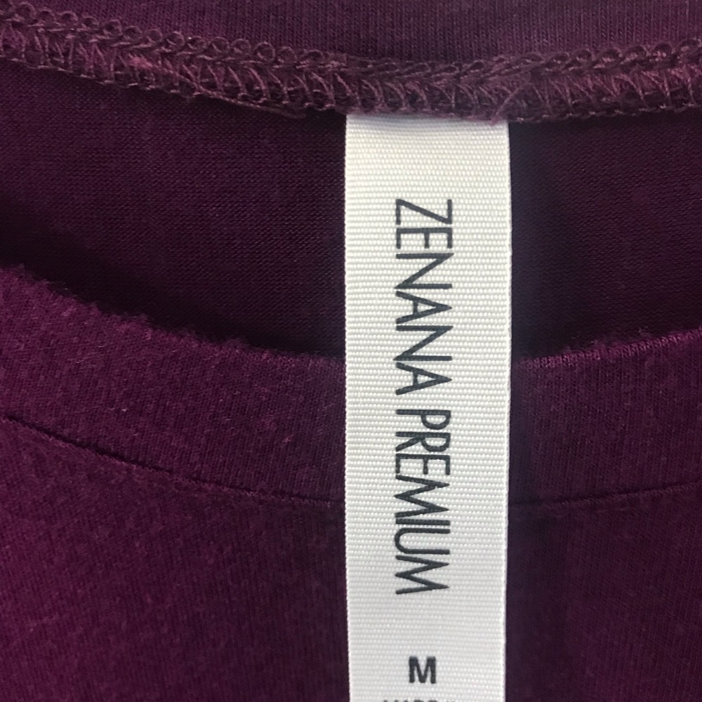Purple crop peplum tee